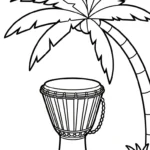 coloriage Tambour gratuit pour enfants