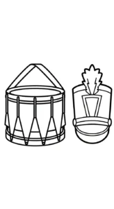 coloriage Tambour à imprimer pdf gratuit