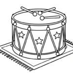 coloriage Tambour pour enfant de 5 ans