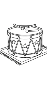 coloriage Tambour pour enfant de 5 ans