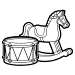 coloriage Tambour à imprimer pour enfants