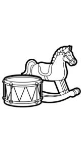 coloriage Tambour à imprimer pour enfants