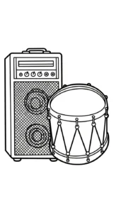 coloriage Tambour à imprimer pdf