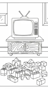 coloriage Télévision a dessiner en ligne
