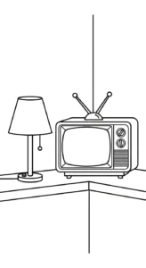 coloriage Télévision a imprimer