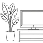 coloriage Télévision pour enfant a imprimer gratuit