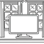 coloriage Télévision de pour enfants