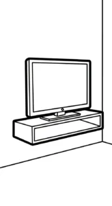 coloriage Télévision à imprimer pour enfants