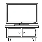 coloriage Télévision a imprimer pour enfant de 4 ans