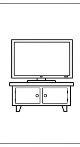 coloriage Télévision a imprimer pour enfant de 4 ans