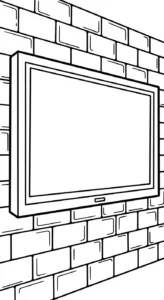 coloriage Télévision pour enfants à imprimer