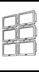 coloriage Télévision pour enfant