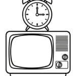 coloriage Télévision et dessin a imprimer
