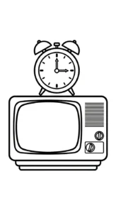 coloriage Télévision et dessin a imprimer