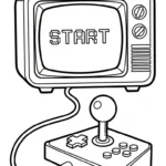 coloriage Télévision a imprimer