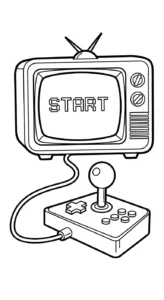 coloriage Télévision a imprimer