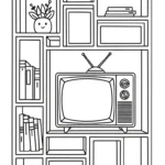 coloriage Télévision a colorier en ligne