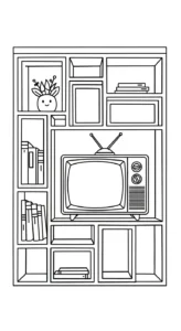coloriage Télévision a colorier en ligne