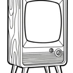 coloriage Télévision pour enfant de 10 ans