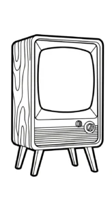 coloriage Télévision pour enfant de 10 ans