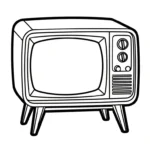 coloriage Télévision pour enfant de 5 ans