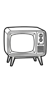 coloriage Télévision pour enfant de 5 ans