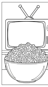 coloriage Télévision gratuit a imprimer