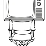 coloriage Télévision de pour enfants
