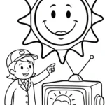 a imprimer coloriage Télévision gratuit