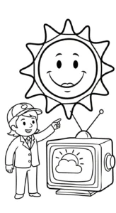a imprimer coloriage Télévision gratuit