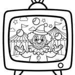 coloriage Télévision à imprimer pdf gratuit