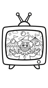 coloriage Télévision à imprimer pdf gratuit