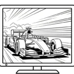 coloriage Télévision pour enfant de 7 ans