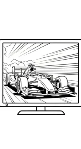 coloriage Télévision pour enfant de 7 ans
