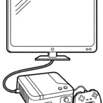 coloriage Télévision a imprimer pour enfant de 4 ans