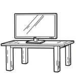 coloriage Télévision à imprimer gratuit