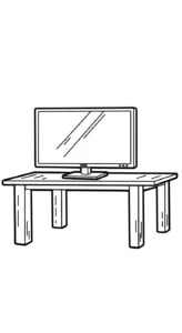 coloriage Télévision à imprimer gratuit