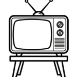 coloriage Télévision à imprimer pdf gratuit
