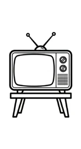 coloriage Télévision à imprimer pdf gratuit