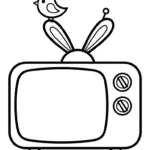 coloriage Télévision pour enfant de 7 ans