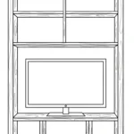 image de coloriage Télévision pour enfant