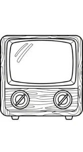coloriage Télévision pour enfant a imprimer gratuit