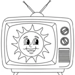 coloriage Télévision gratuit pour enfants