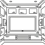 coloriage Télévision pour enfant de 8 ans