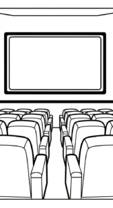 coloriage Télévision à imprimer pour enfant de 8 ans