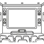 coloriage Télévision pour enfant de 6 ans