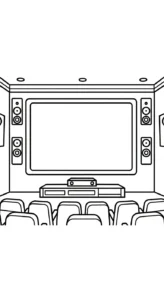 coloriage Télévision pour enfant de 6 ans