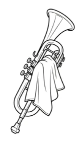 coloriage Trompette pour enfant de 2 ans