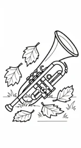 coloriage Trompette a imprimer pour enfant de 4 ans