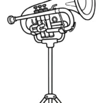 coloriage Trompette de pour enfants